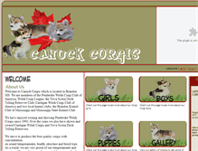Tablet Screenshot of canuckcorgis.com